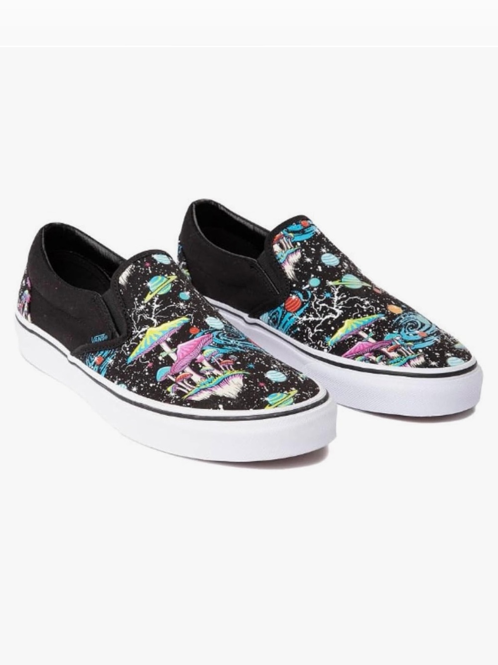NEW NIB LIMITED EDITION Vans Classic Slip-On Black with Multicolor Cosmic Print